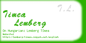 timea lemberg business card